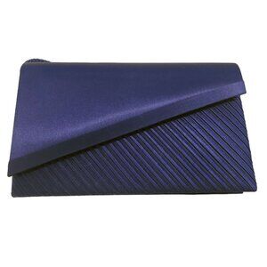 La Regale Evening Purse Navy Blue Satin